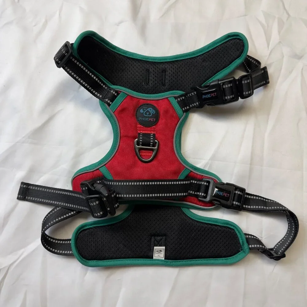 phoe pet harness xlarge red/ green euc